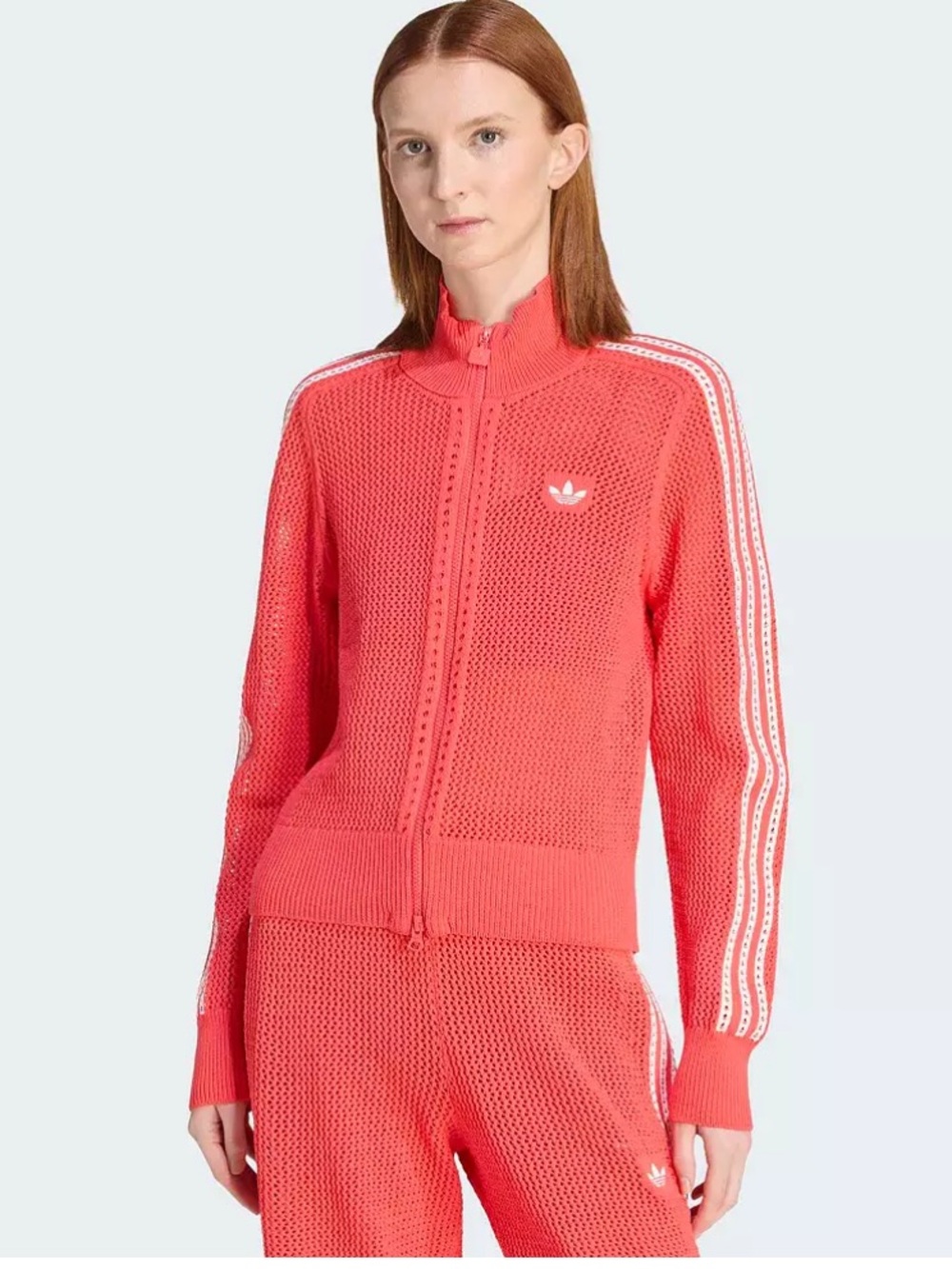 Adidas Crochet FireBird Zip up Sweater Jacket BNWT size small